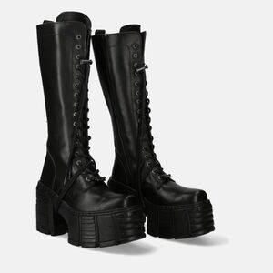 NWOT | NEW ROCK Lace-Up Leather Boots | $294 NEW | Size 38